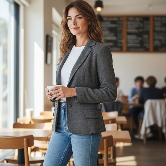 Calvin Klein Jackets & Blazers - Calvin Klein Charcoal Gray Blazer Career Classy 10